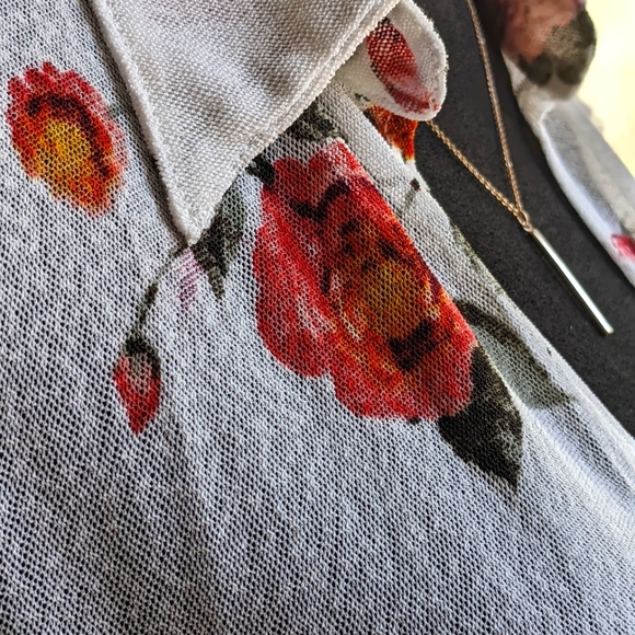 🔴SOLD🔴Vintage Chiffon Poet Sleeve Dressing Gown Size M - Picture 3 of 15